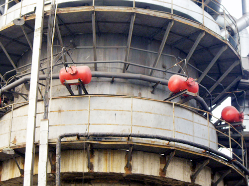 鋼鐵廠石灰石窯空氣炮安裝